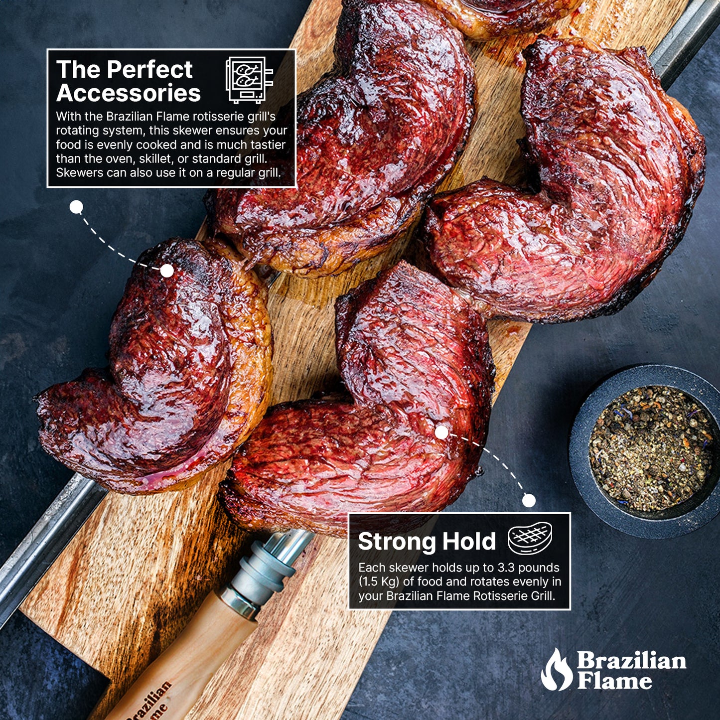 Brazilian Flame Barbecue Skewer - Single