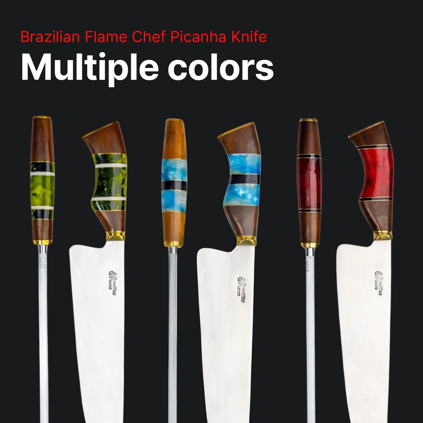 Brazilian Flame Chef's Knife - Picanha Set with Sharpener