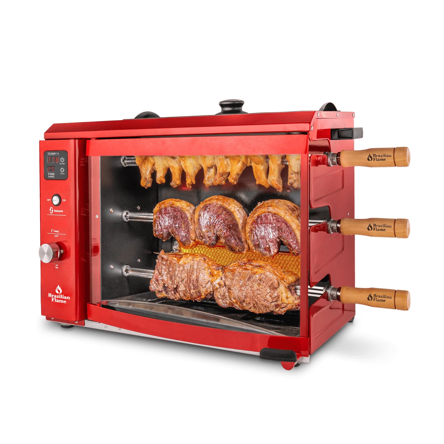 Brazilian Flame Rotisserie Gas Grill w/3-Skewers - Churrasco® Series