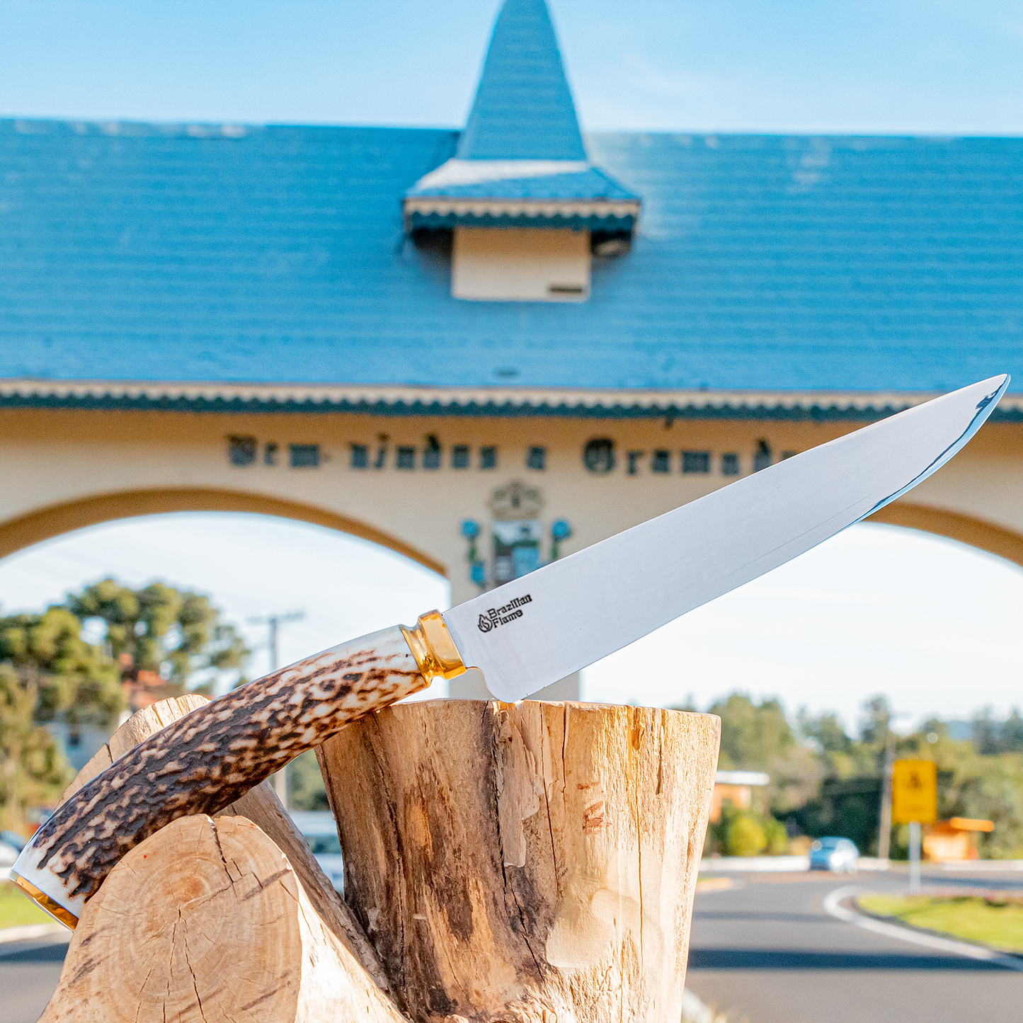 Brazilian Flame Chef's Knife - Deer Horn