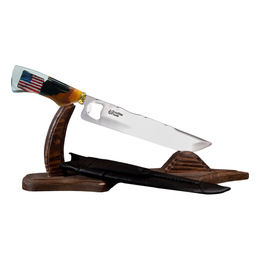 Brazilian Flame Chef's Knife - Bottle Opener Resin