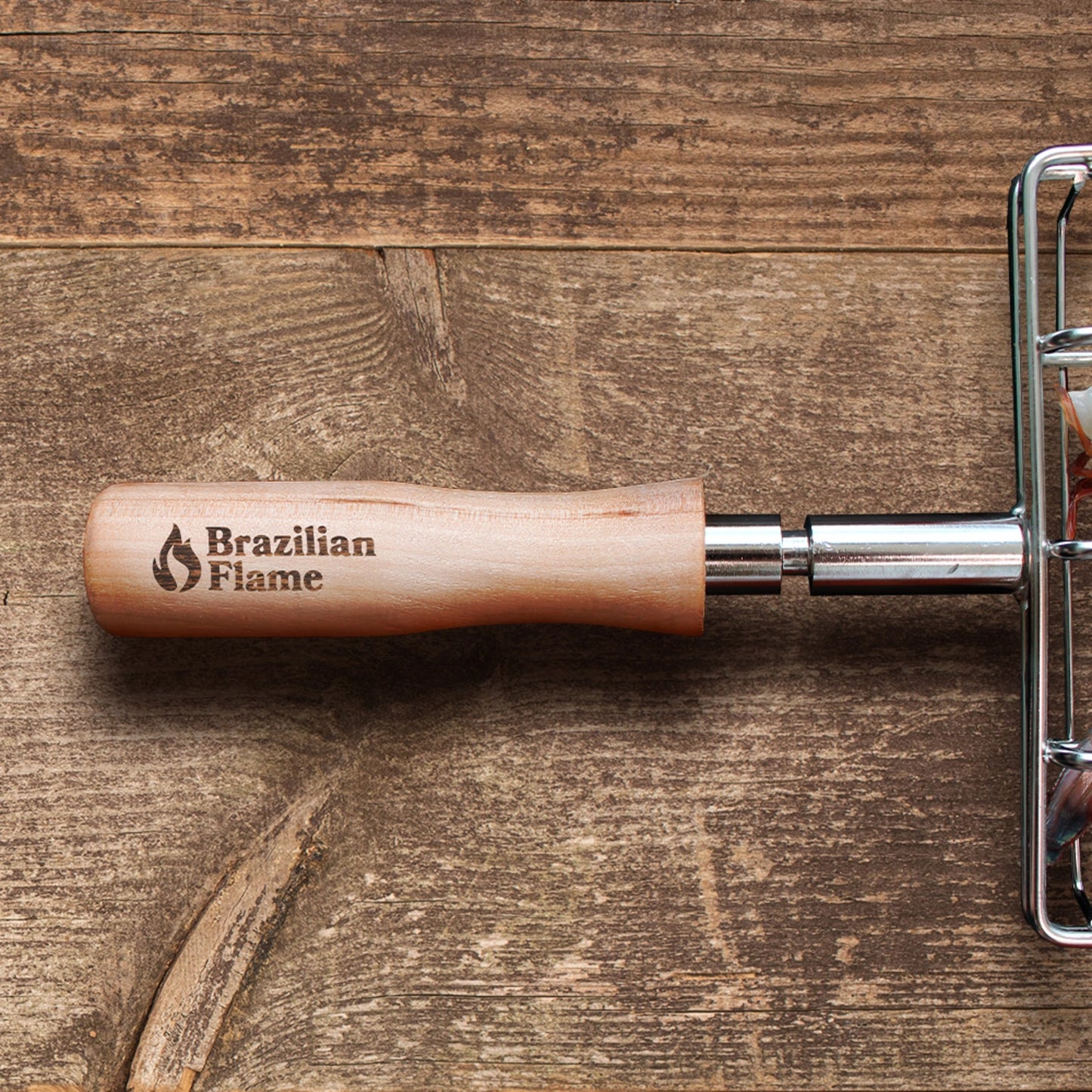 Brazilian Flame Rotisserie Grill Basket - Set