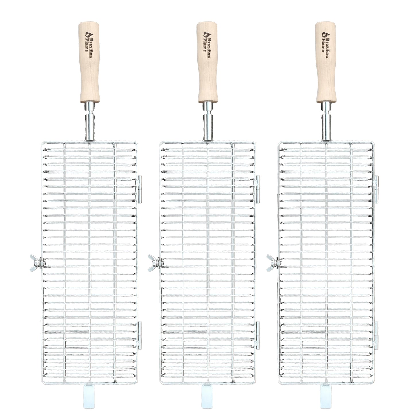 Brazilian Flame Rotisserie Grill Basket - Set