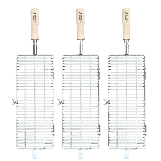 Brazilian Flame Rotisserie Grill Basket - Set