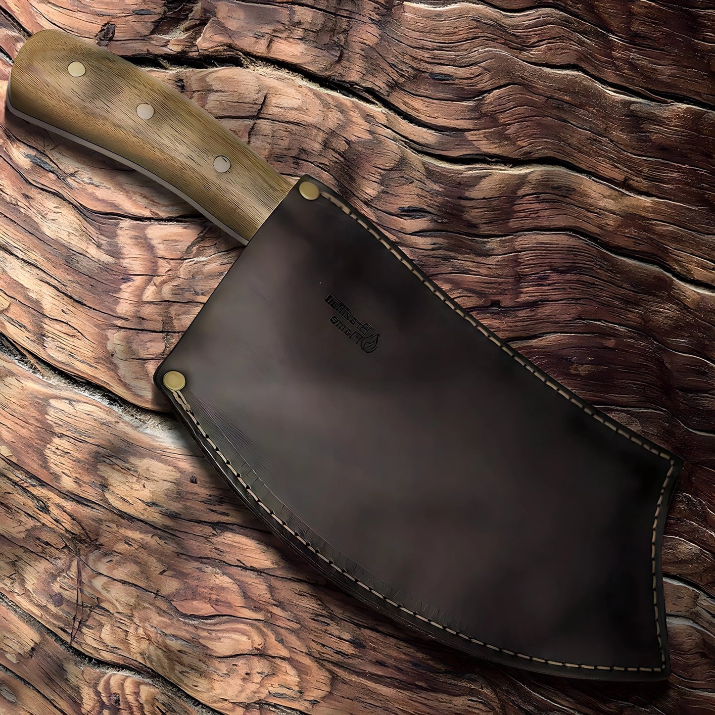 Brazilian Flame Chef's Cleaver - Rustic
