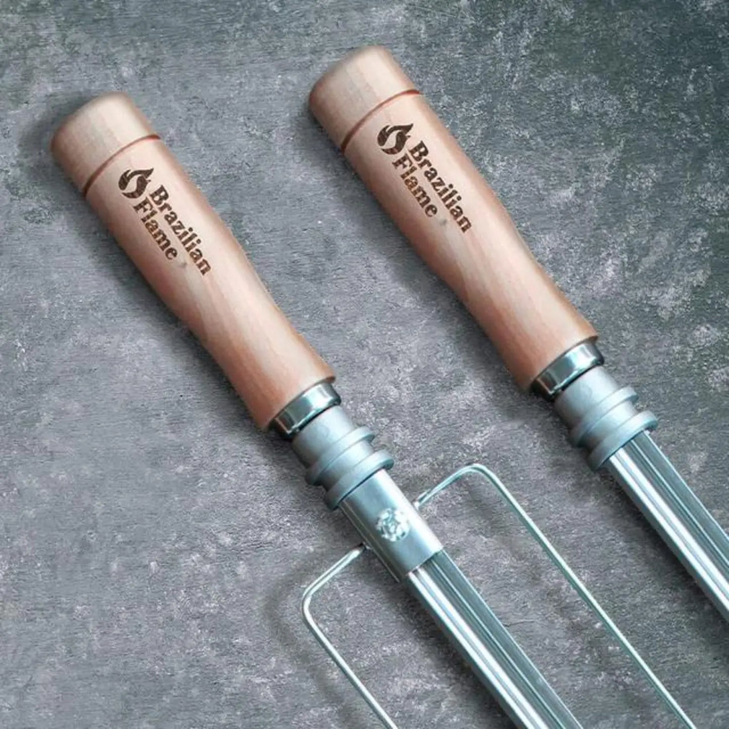 Brazilian Flame Fork for Single Skewer