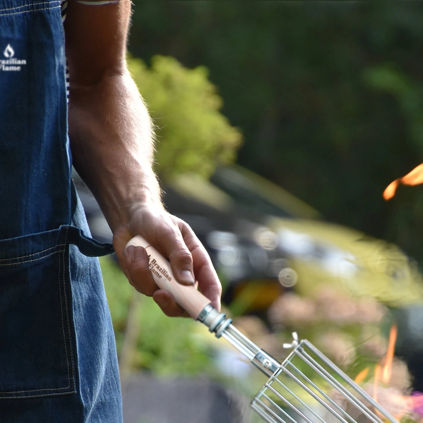 Brazilian Flame Round Rotisserie Grill Basket