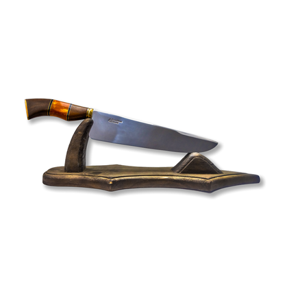 Premium Brazilian Wood Knife Stand - Display for Knives