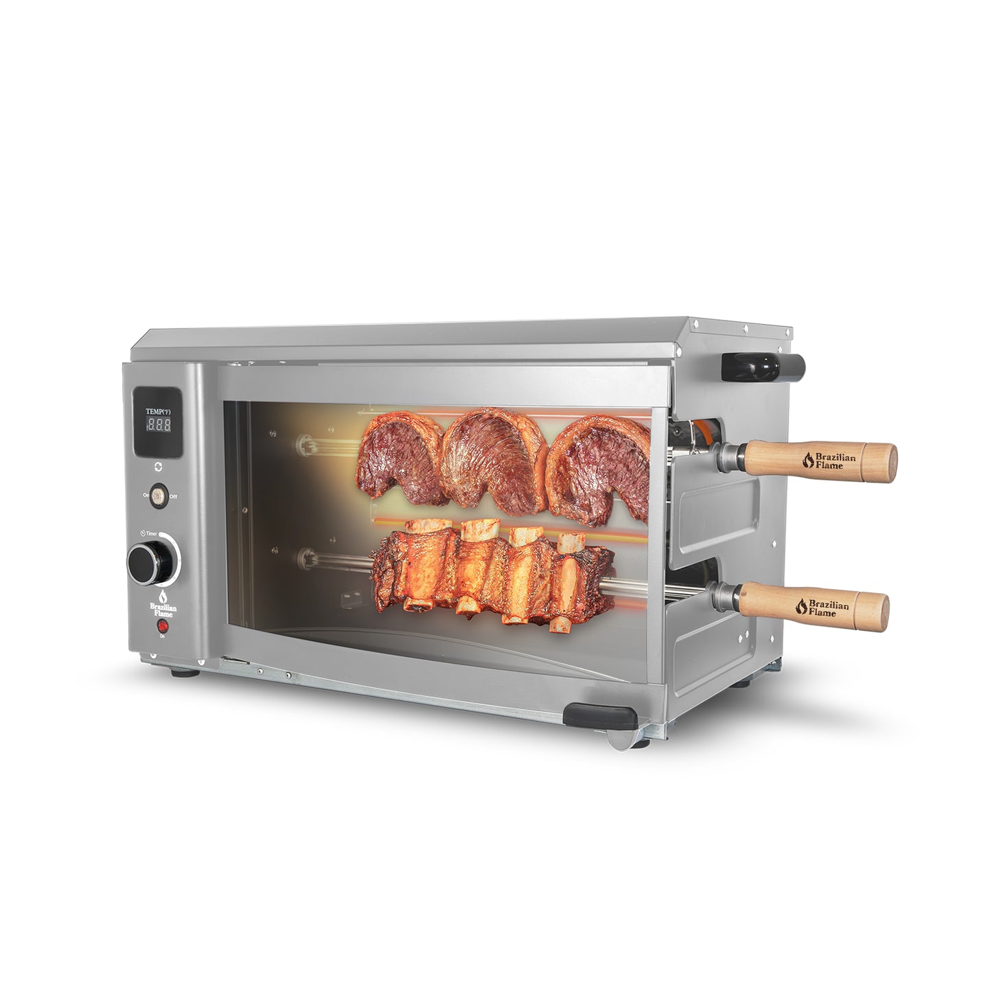 Brazilian Flame Rotisserie Electric Oven w/2-Skewers - Churrasco® Series