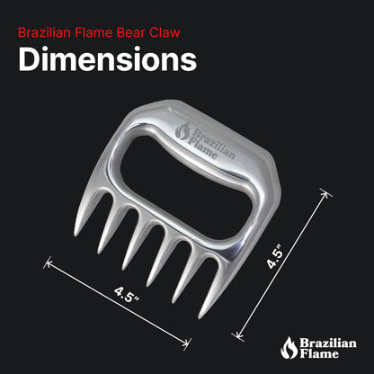 Brazilian Flame Meat Shredder Claw - Bear, 6 Long Teeth Fork