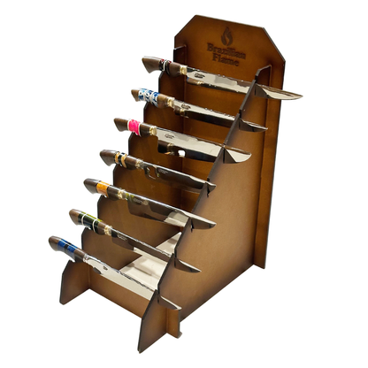 Premium Brazilian Wood Knife Stand - Display for Knives