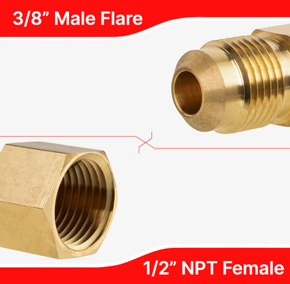 Brazilian Flame Gas Adapter for Pipe Connector