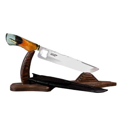 Brazilian Flame Chef's Knife - Bottle Opener Resin