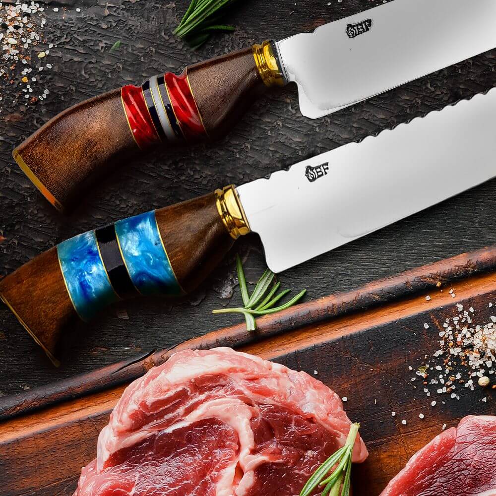 Brazilian Flame Chef Butcher 10-inch Stainless Steel Knife with